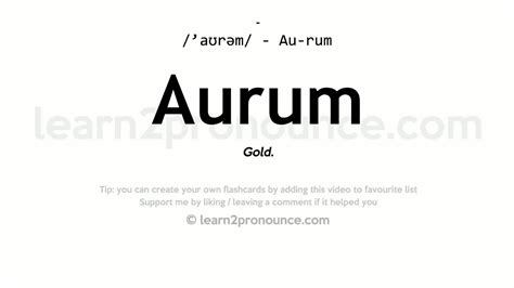 aurum meaning in english